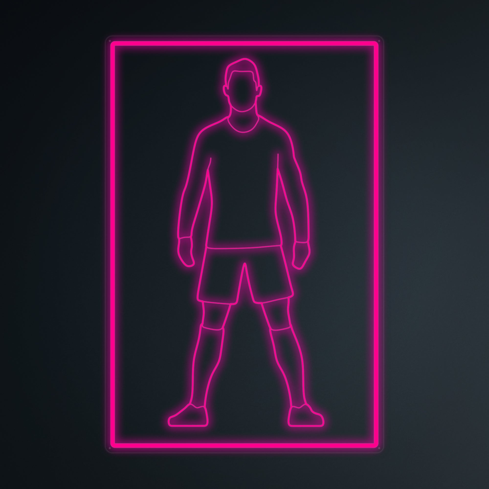 "Sports Football Soccer Player 7" Mini insegna al neon