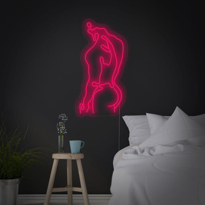 "Uomo Forte Corpo Umano Maschile" Insegna al neon