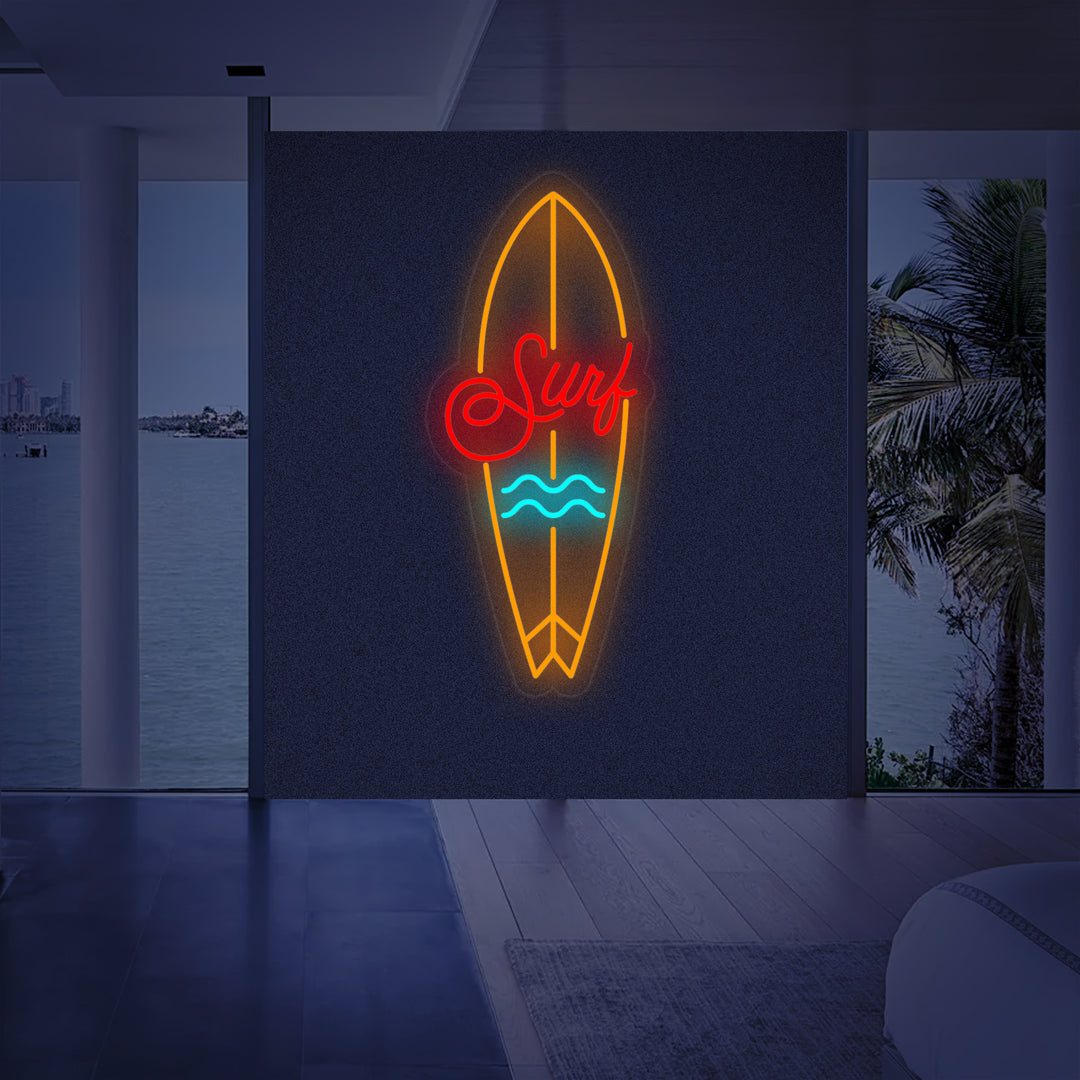 "Attrezzatura Sportiva Da Surf" Insegna al neon