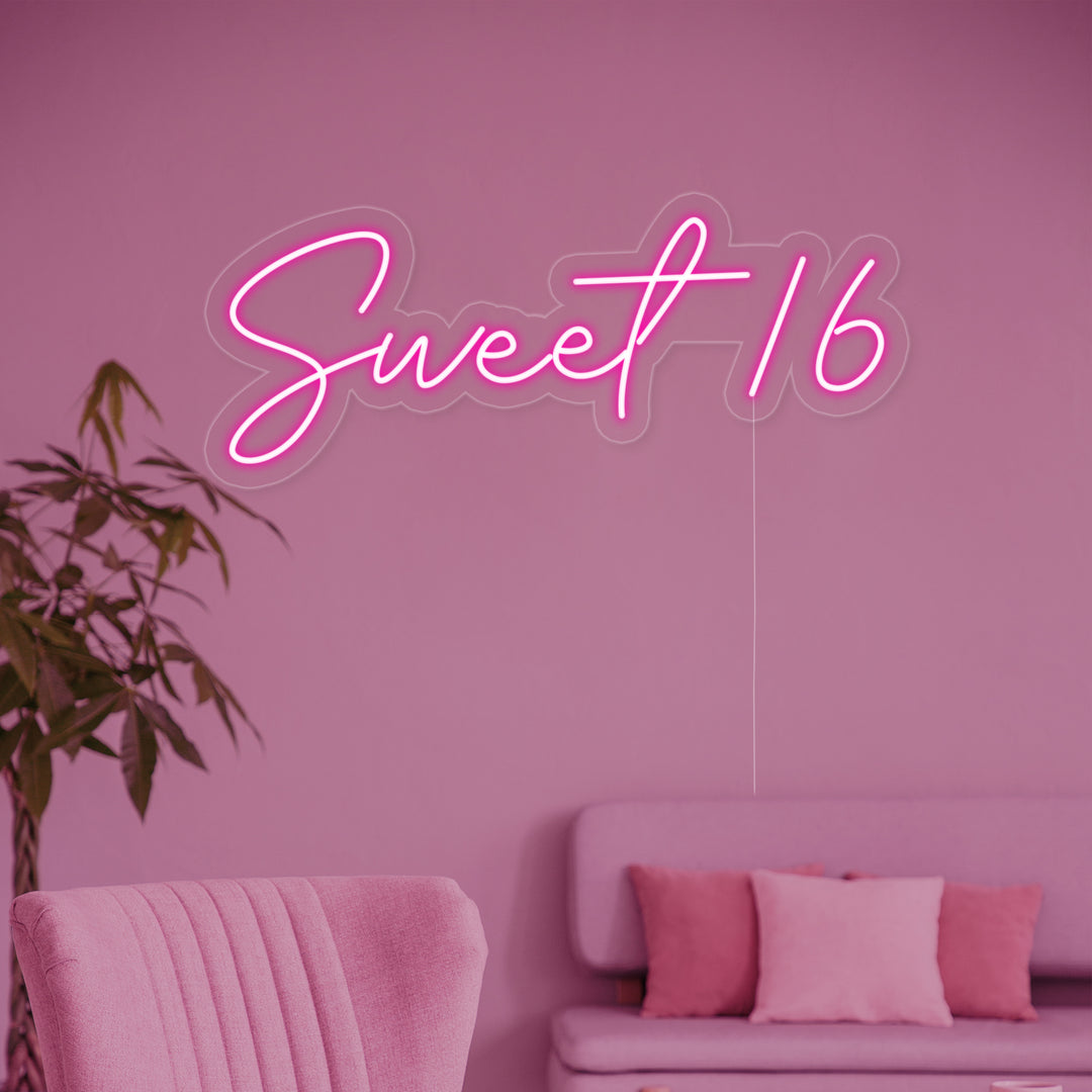 "Sweet 16" Insegna al neon