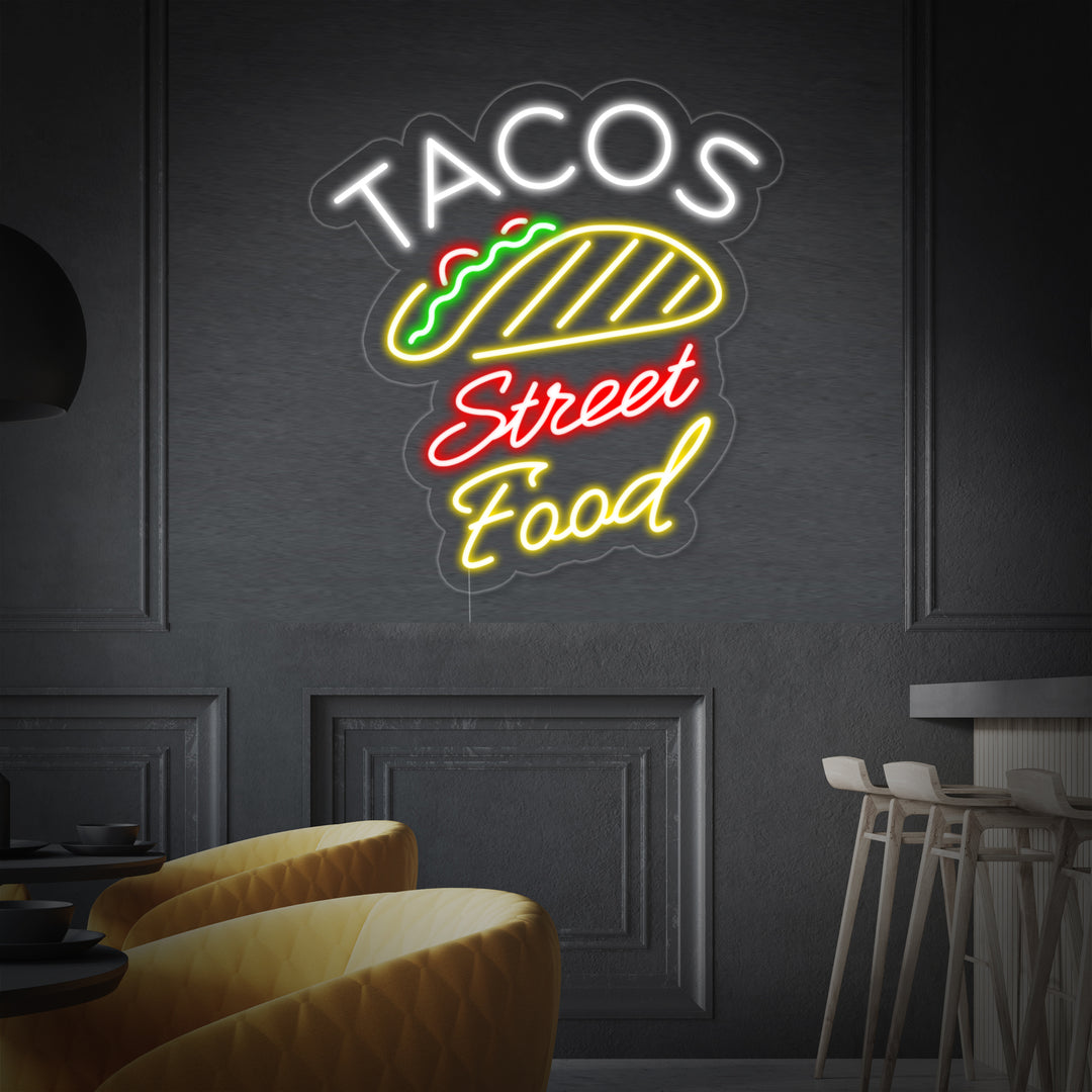"Tacos Sweet Food" Insegna al neon