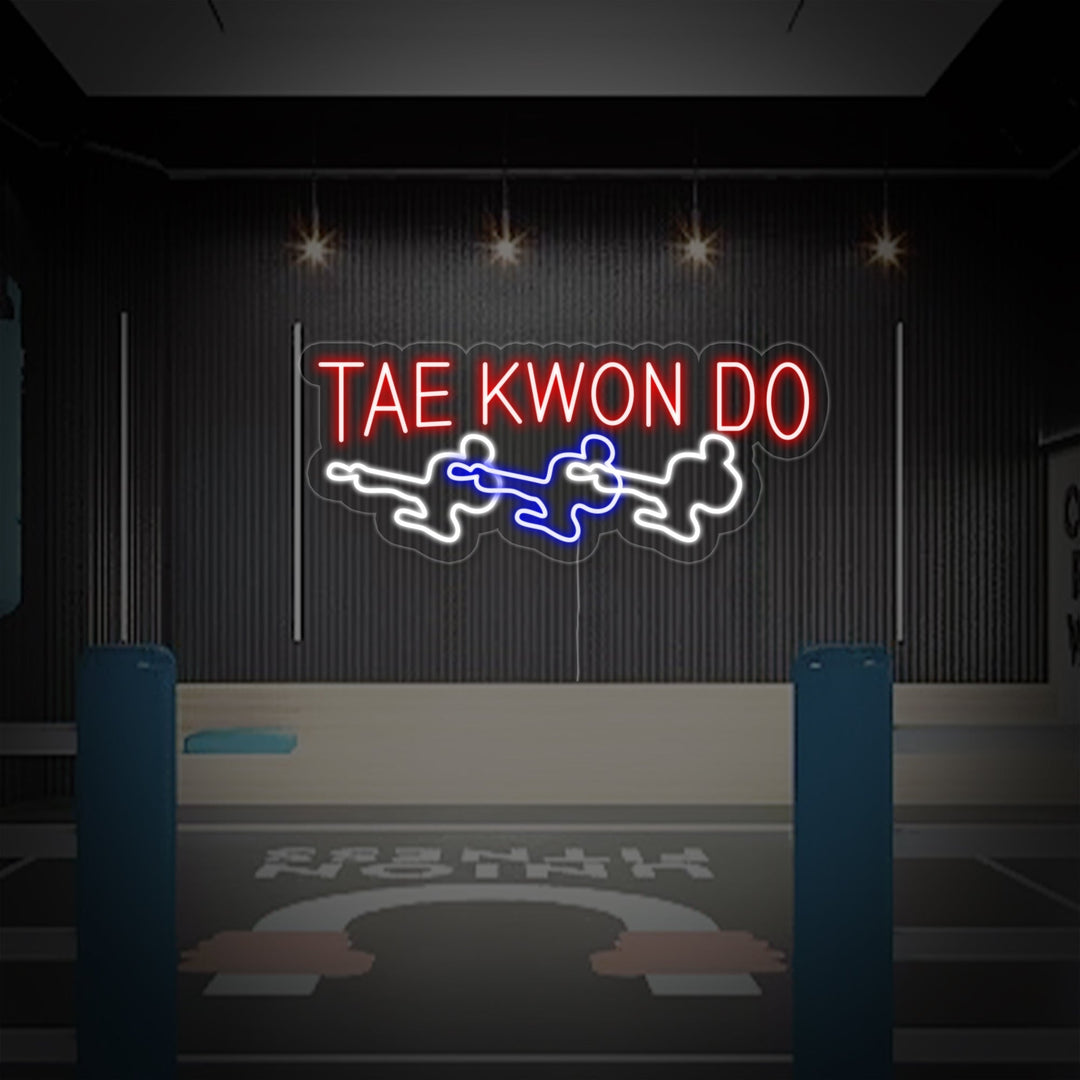 "Uomini Taekwondo" Insegna al neon