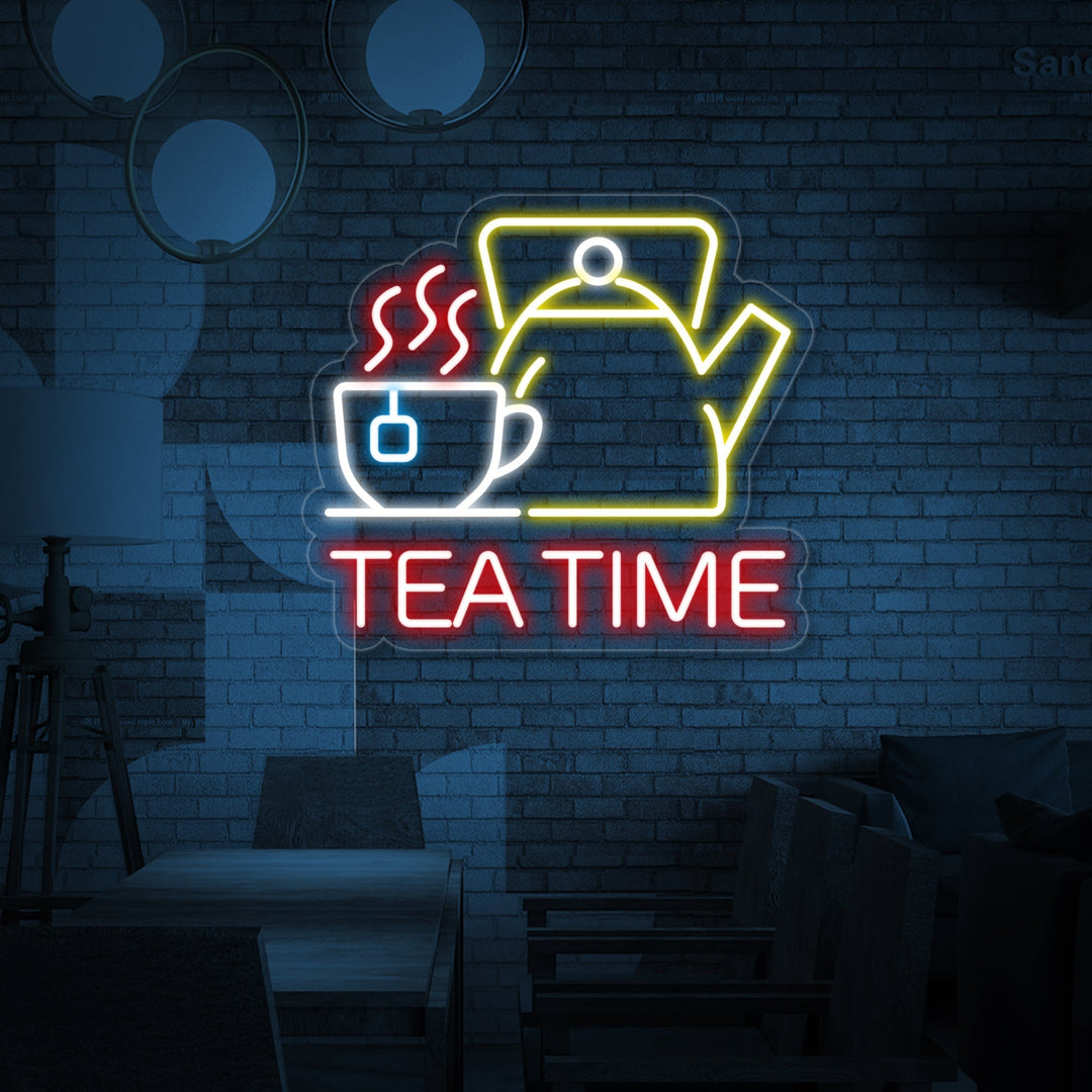 "Tea Time" Insegna al neon