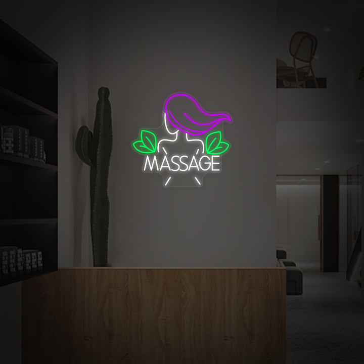 "Centro Di Bellezza Con Massaggio Tailandese" Insegna al neon