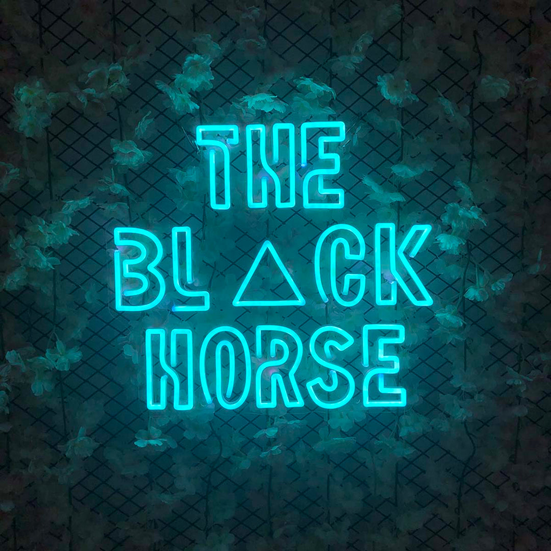 "The Black Horse" Insegna al neon
