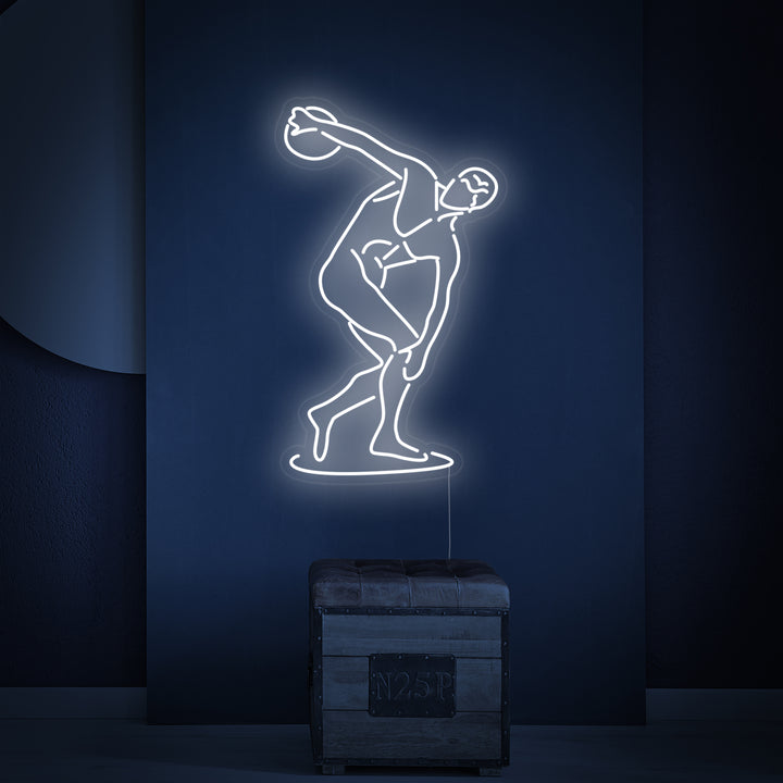"Il Discobolo Di Mirone" Insegna al neon