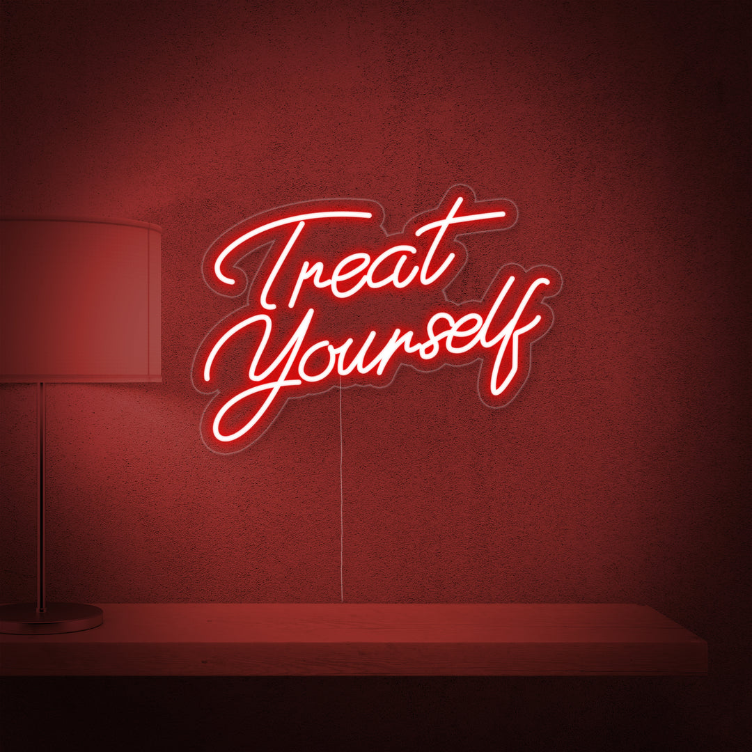 "Treat Yourself" Insegna al neon