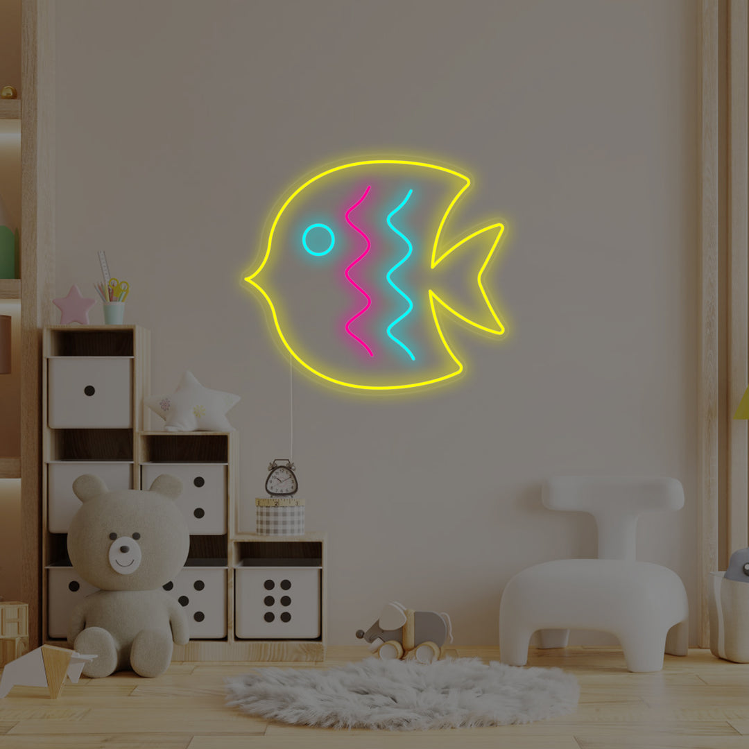"Pesce Tropicale, Decorazione Camera Dei Bambini" Insegna al neon