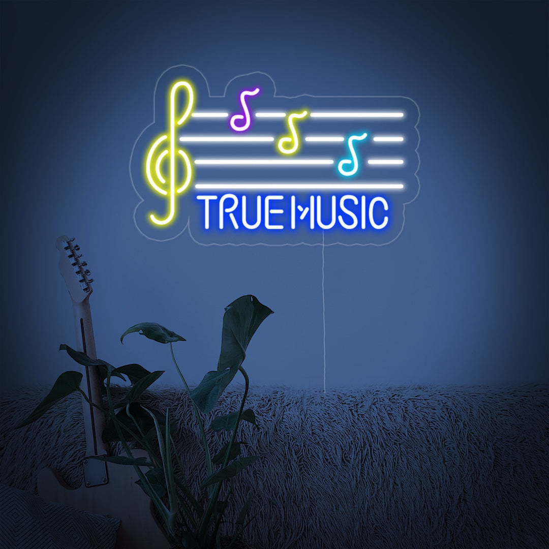 "True Music" Insegna al neon