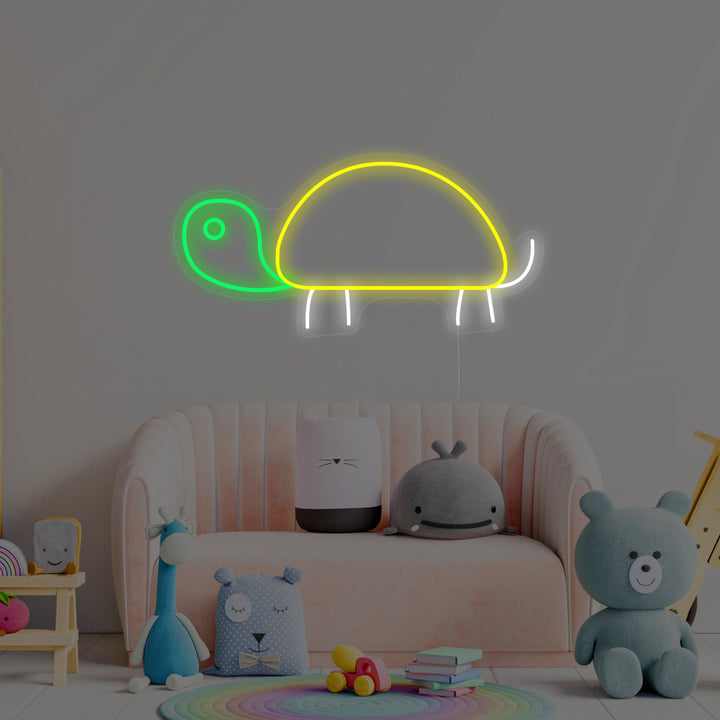 "Tartaruga, Decorazione Camera Dei Bambini" Insegna al neon