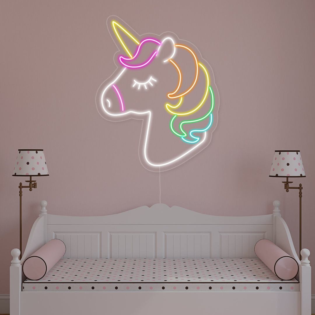 "Testa Di Unicorno" Insegna al neon