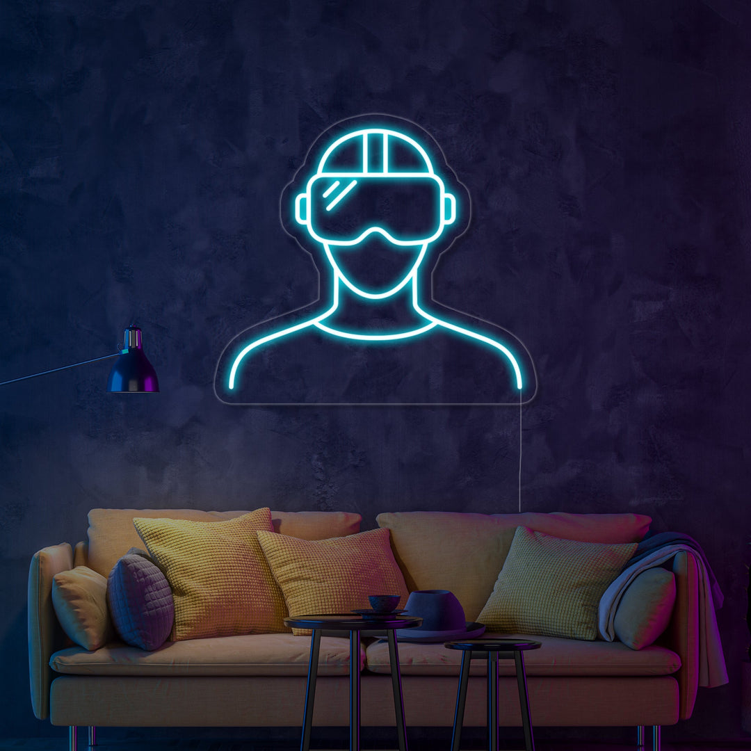 "Cuffie VR" Insegna al neon