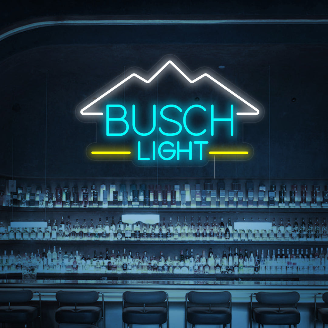 "Bar Busch Light Vintage" Insegna al neon