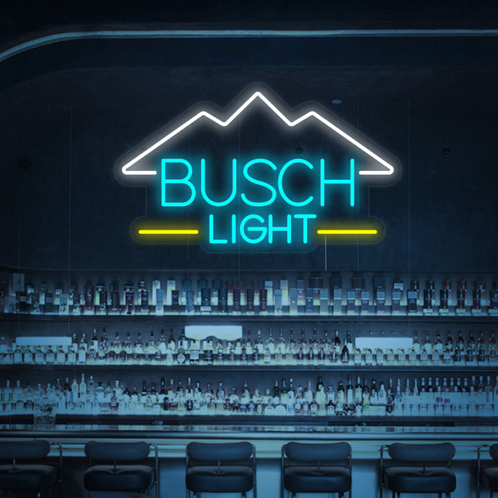 "Bar Busch Light Vintage" Insegna al neon