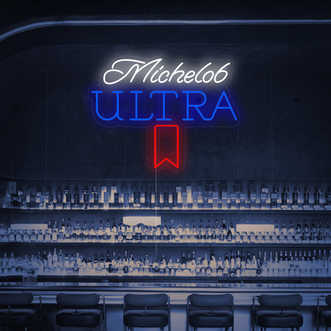 "Bar Michelob Ultra Vintage" Insegna al neon