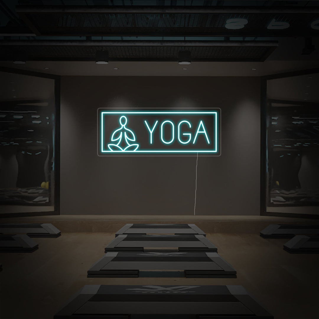 "Yoga, Meditazione, Persone" Insegna al neon