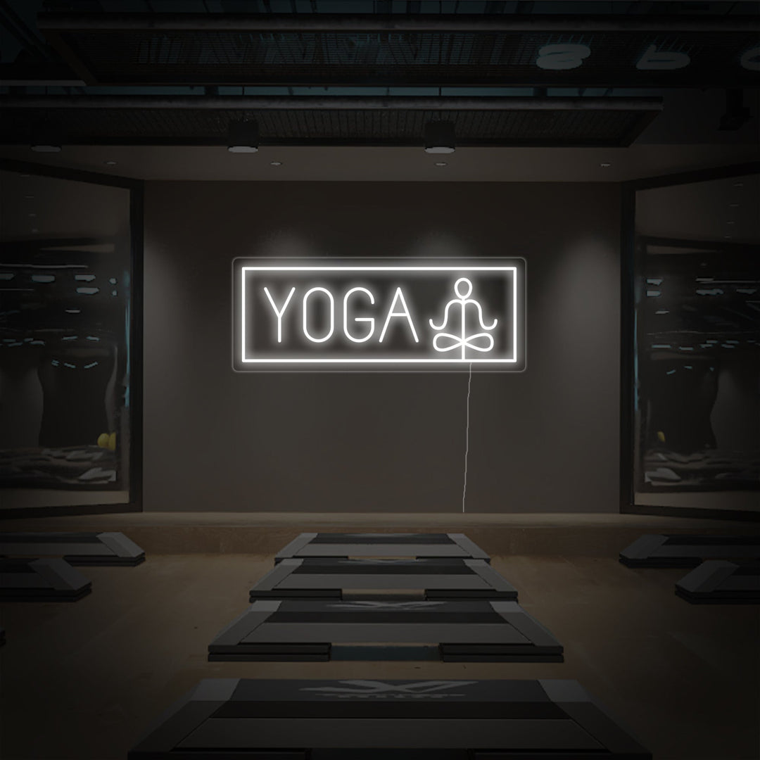 "Yoga, Meditazione" Insegna al neon