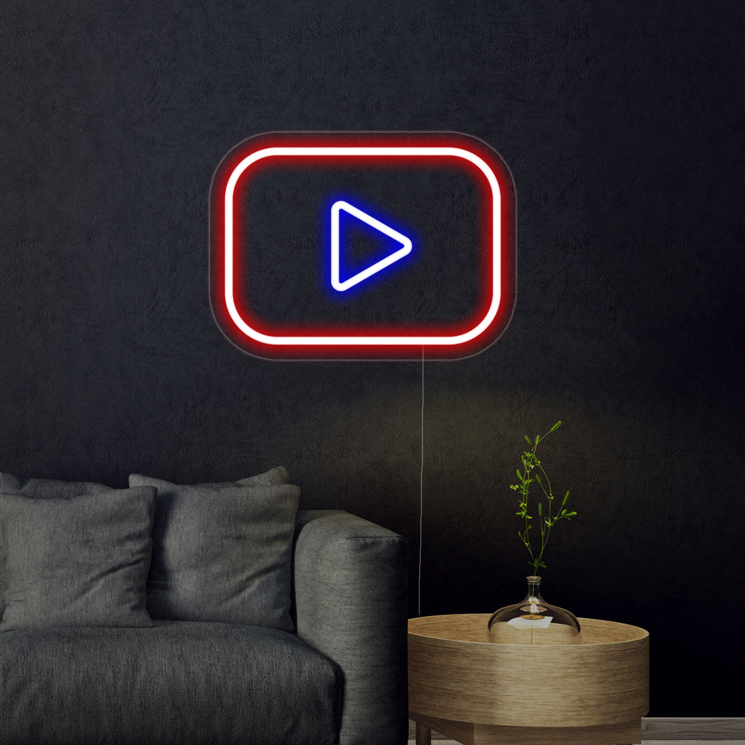 "Logo Youtube" Insegna al neon