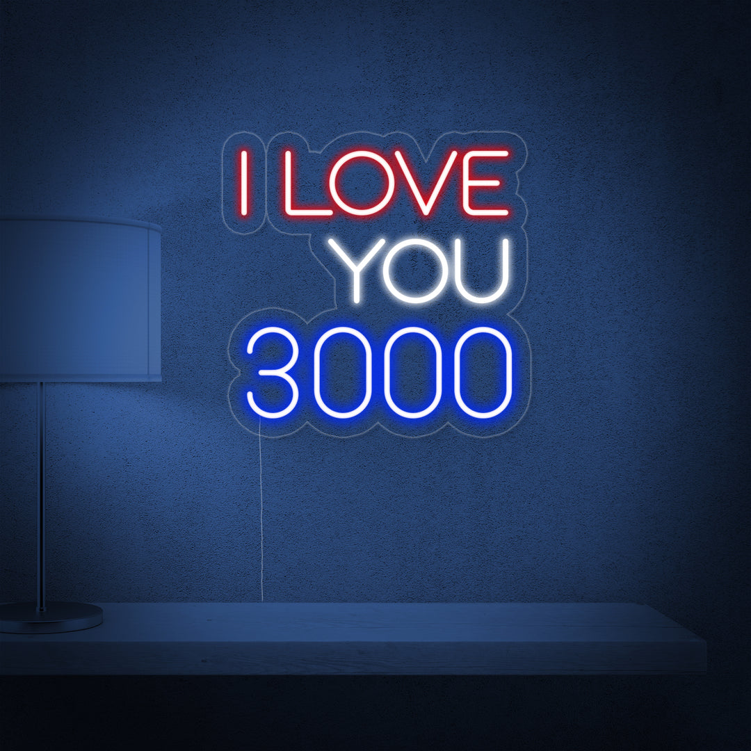 "I Love You 3000" Insegna al neon