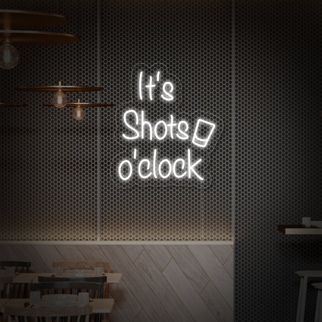 "its Shots oClock" Insegna al neon