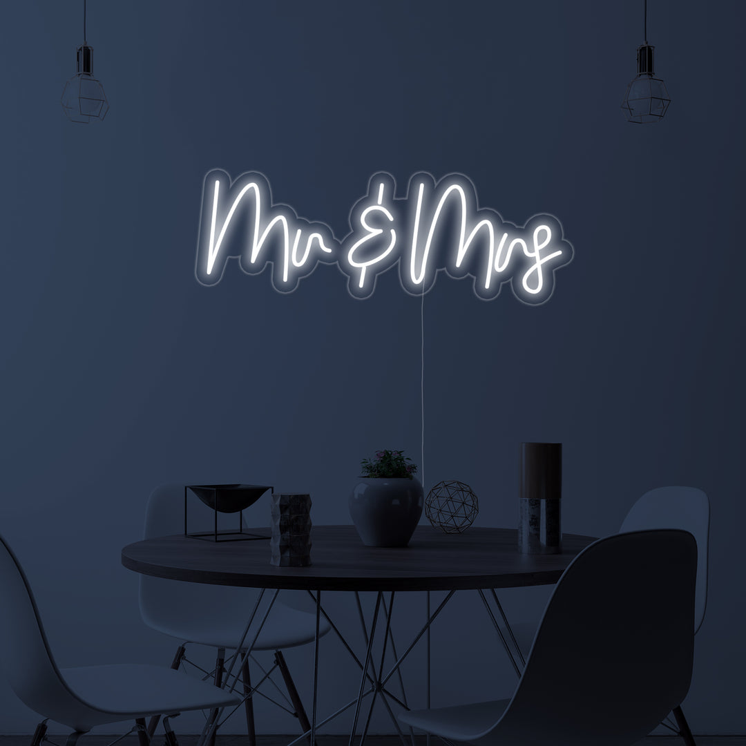 "Mr And Mrs" Insegna al neon