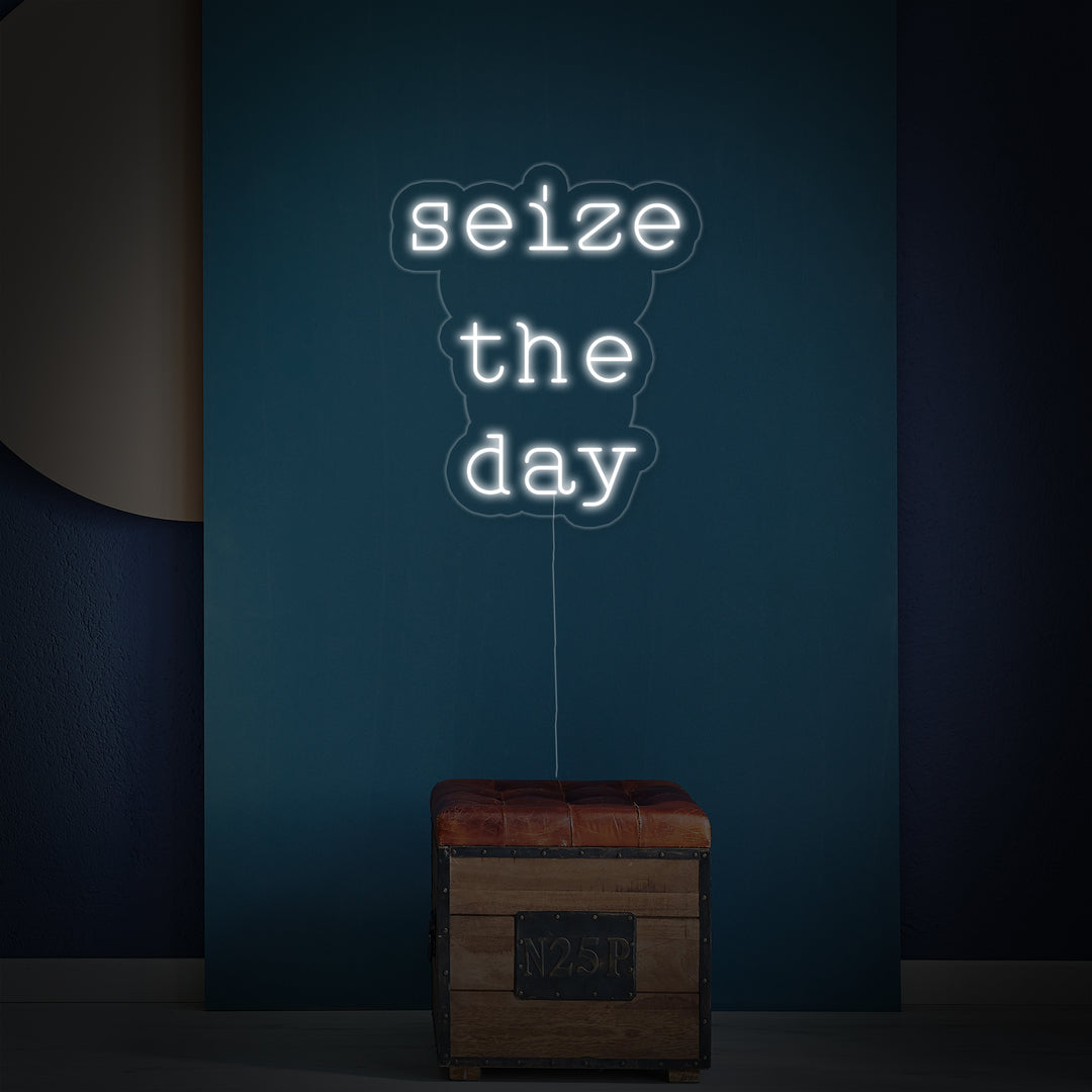 "Seize The Day" Insegna al neon