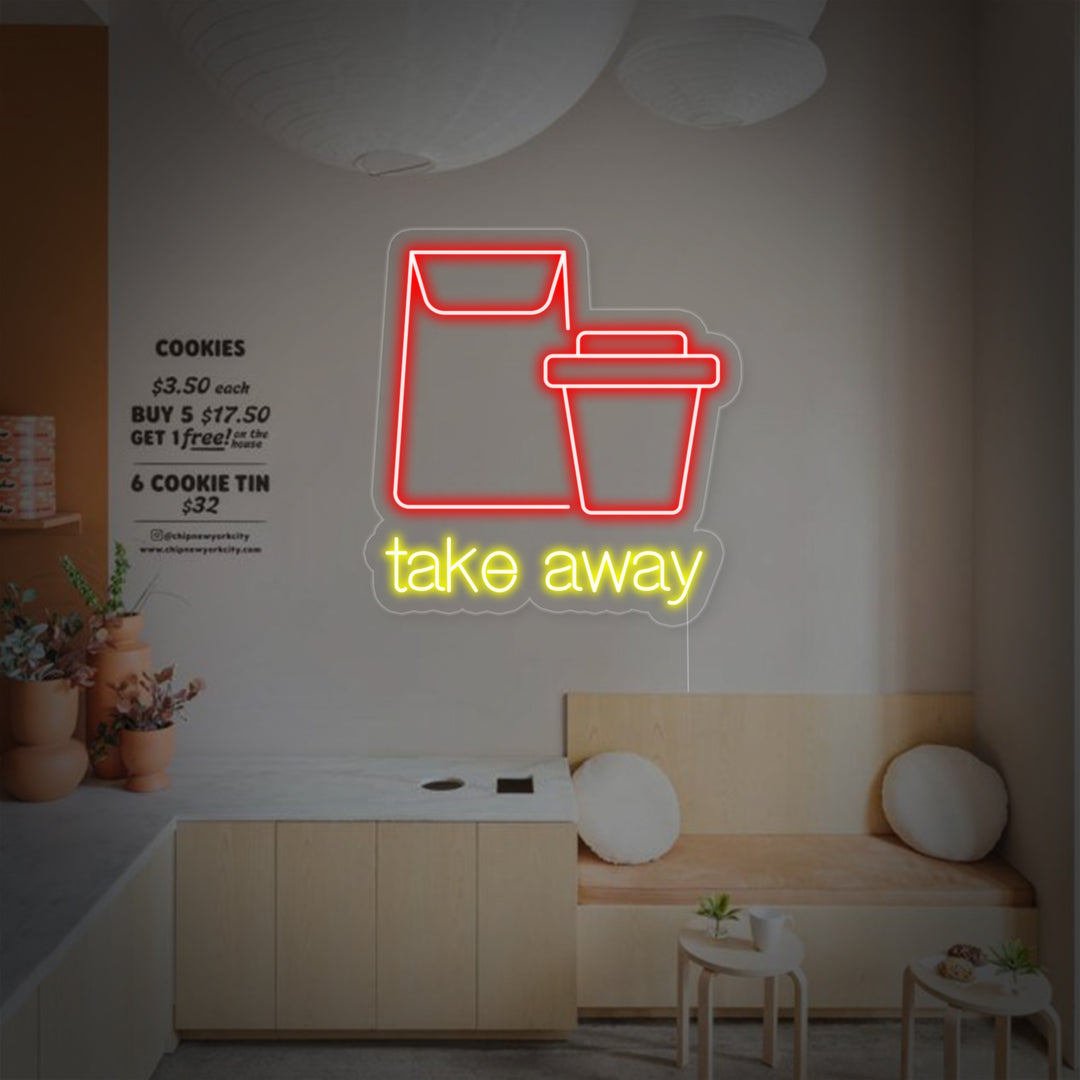 "Take Away" Insegna al neon