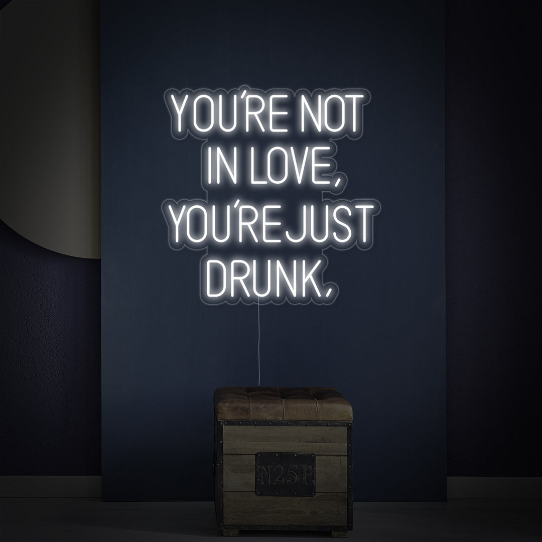 "You Are Not In Love You Just Drunk" Insegna al neon